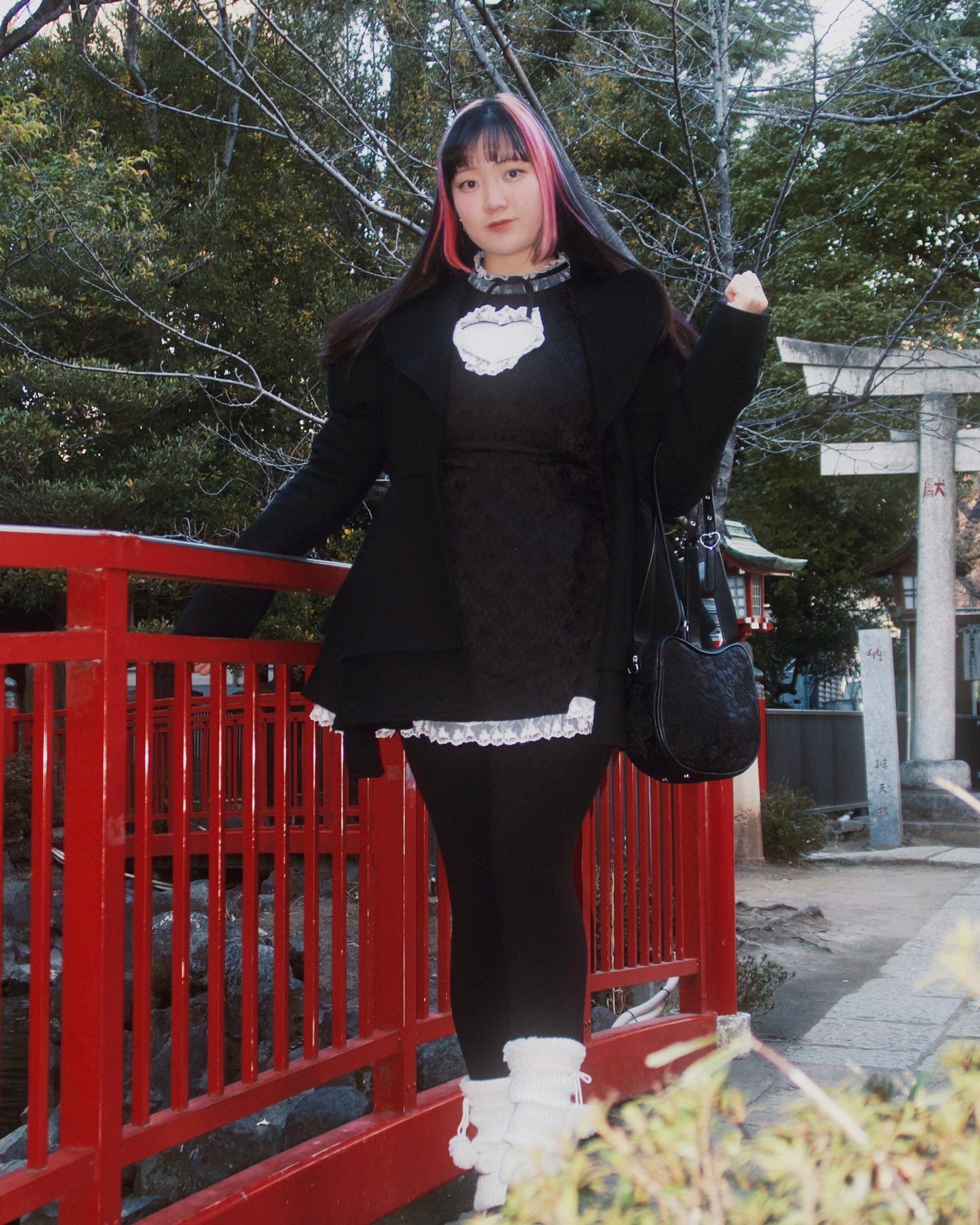 Elegant Kitty Bag - Black Lace