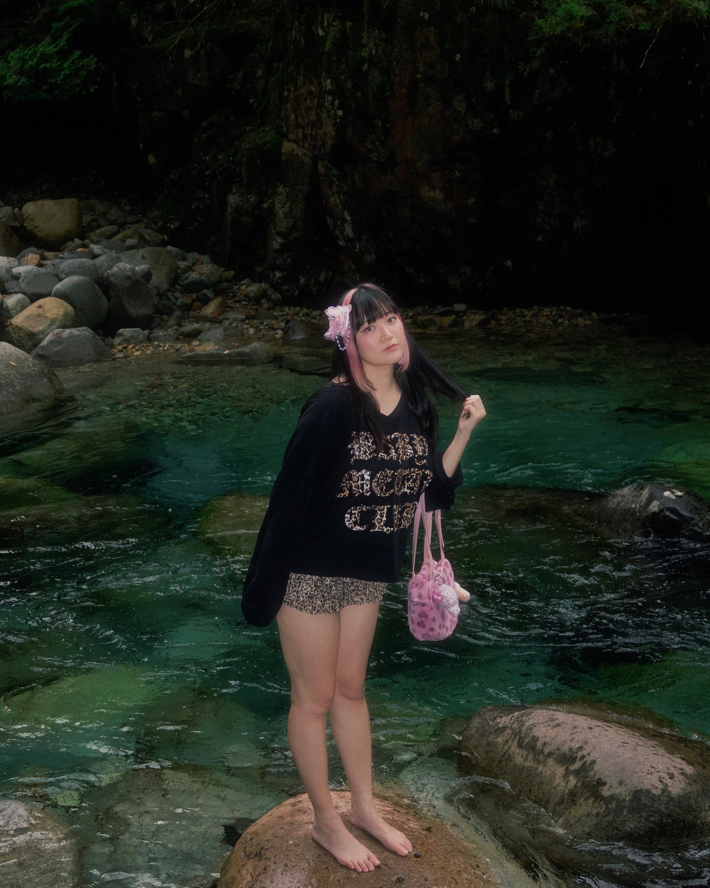 Fluffy Kitty Bag - Pink Leopard Print [PREORDER]