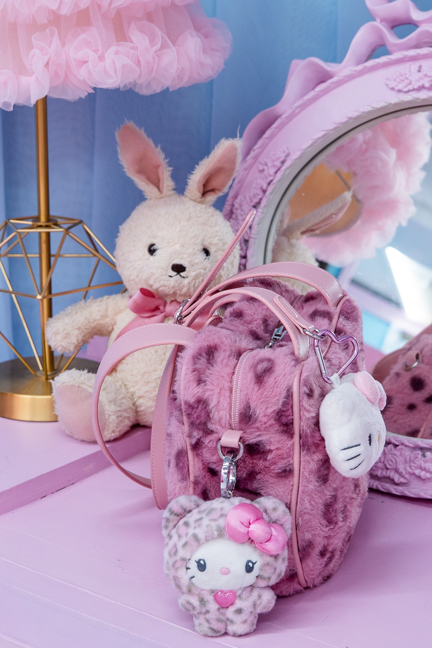 Fluffy Kitty Bag - Pink Leopard Print [PREORDER]